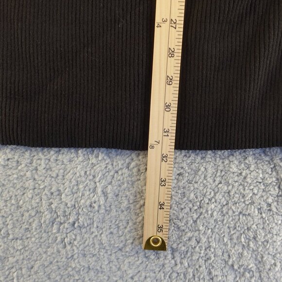 Lita By Ciara Women's True Ribbed midi skirt side slit button Black size XL NEW - Picture 7 of 10